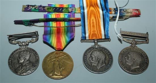 WWI medal group to Pte. A R Must, R Suss R, inc British War, Victory, India GS and GSM